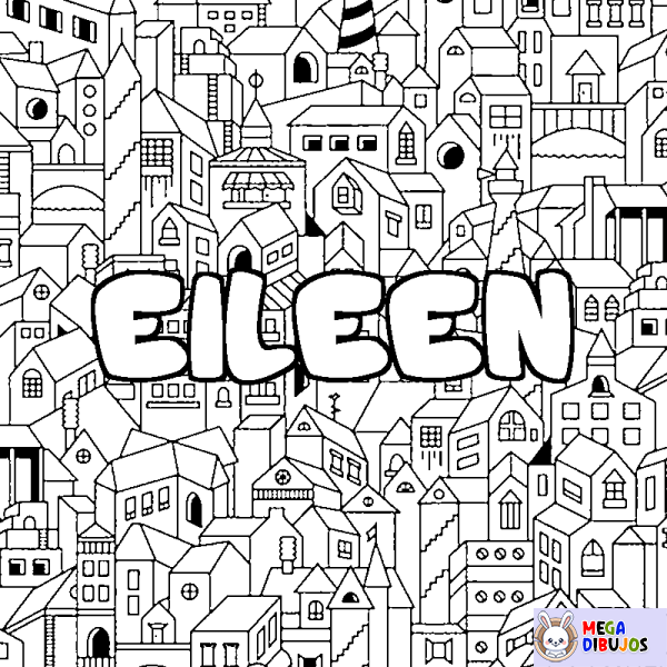 Coloración del nombre EILEEN - decorado ciudad