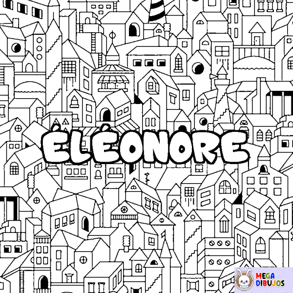 Coloración del nombre &Eacute;L&Eacute;ONORE - decorado ciudad