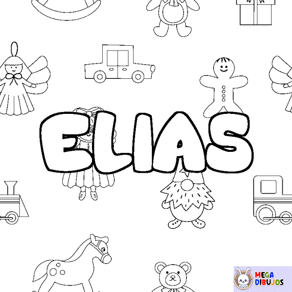 Coloración del nombre ELIAS - decorado juguetes