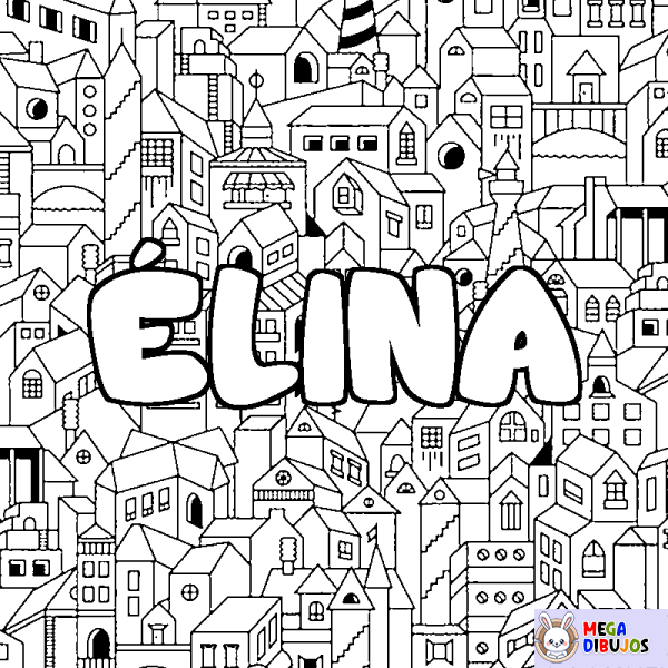 Coloración del nombre &Eacute;LINA - decorado ciudad