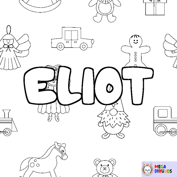 Coloración del nombre ELIOT - decorado juguetes