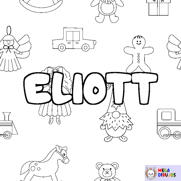 Coloración del nombre ELIOTT - decorado juguetes