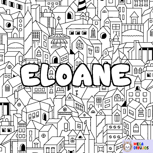 Coloración del nombre ELOANE - decorado ciudad