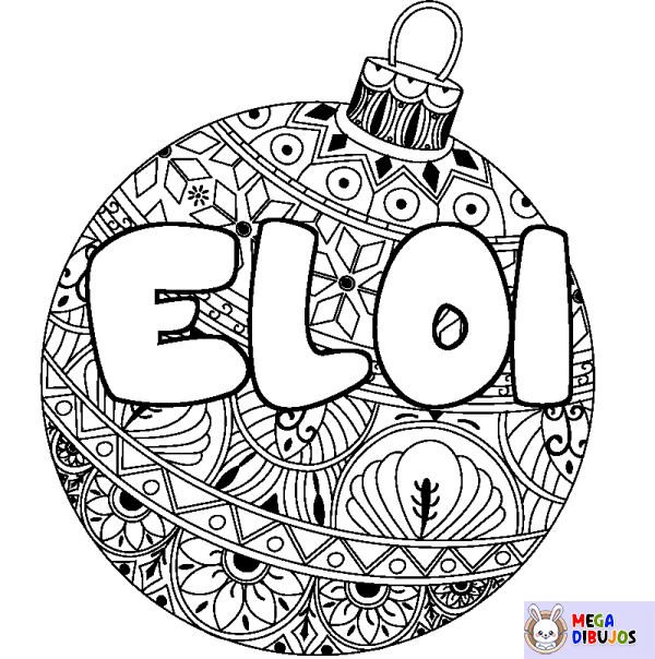 Coloración del nombre ELOI - decorado bola de Navidad