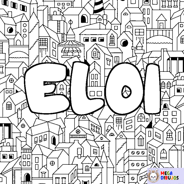 Coloración del nombre ELOI - decorado ciudad