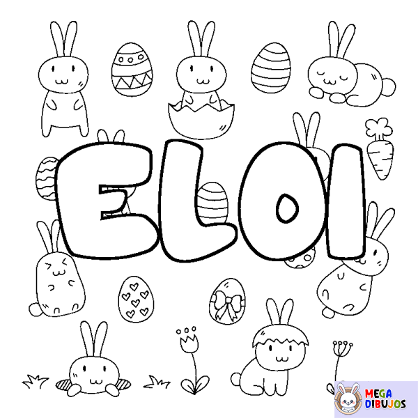 Coloración del nombre ELOI - decorado Pascua