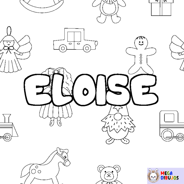 Coloración del nombre ELOISE - decorado juguetes