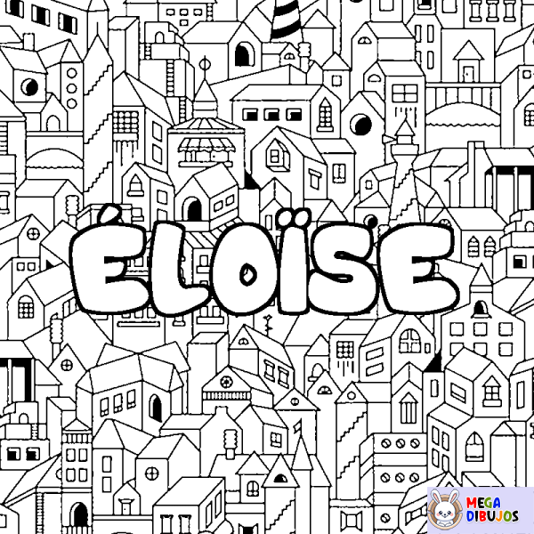 Coloración del nombre &Eacute;LO&Iuml;SE - decorado ciudad