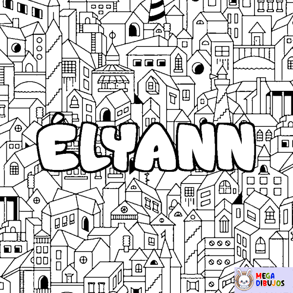 Coloración del nombre &Eacute;LYANN - decorado ciudad