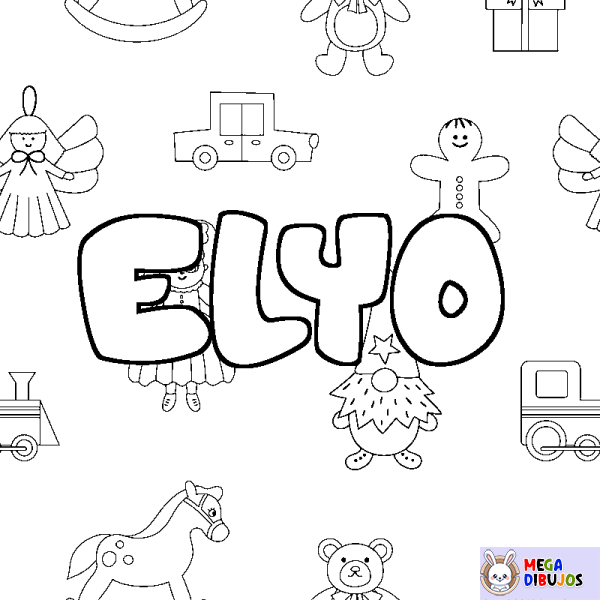 Coloración del nombre ELYO - decorado juguetes