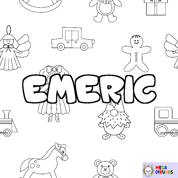 Coloración del nombre EMERIC - decorado juguetes