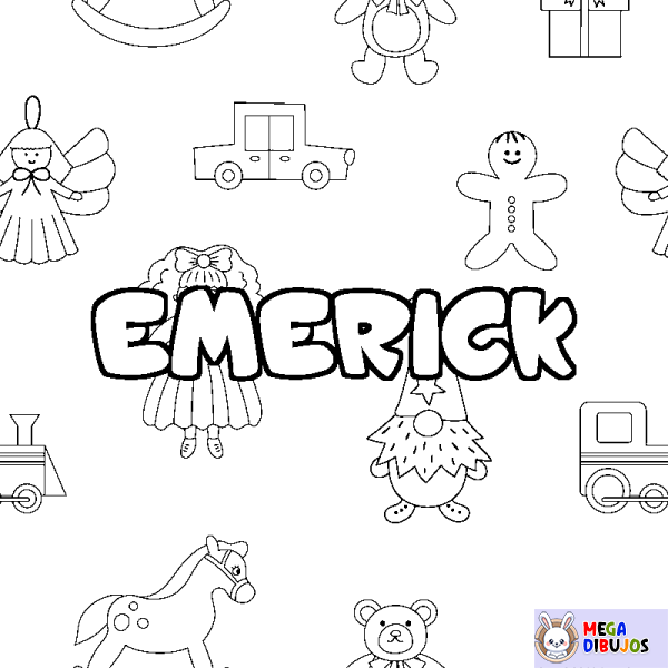 Coloración del nombre EMERICK - decorado juguetes