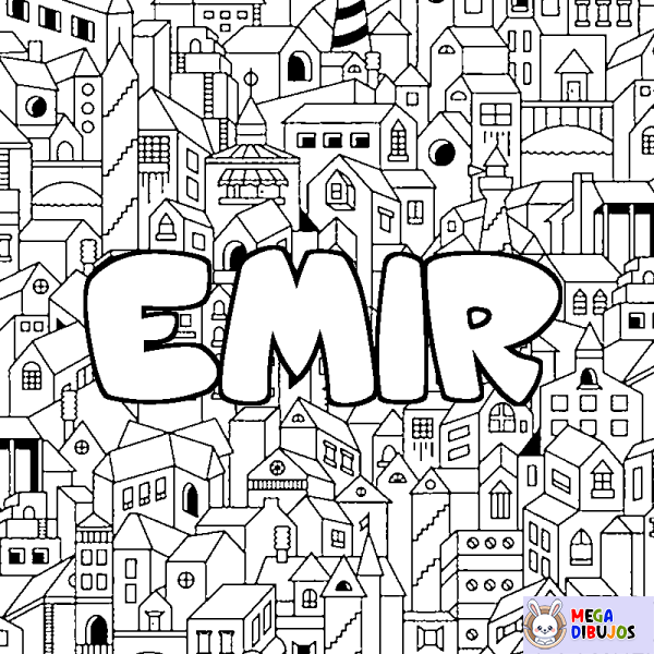 Coloración del nombre EMIR - decorado ciudad