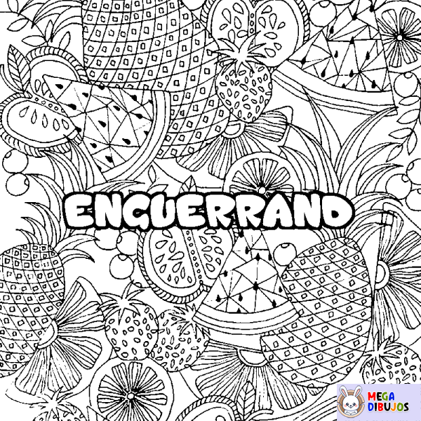 Coloración del nombre ENGUERRAND - decorado mandala de frutas