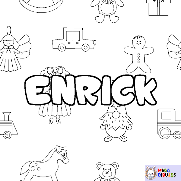 Coloración del nombre ENRICK - decorado juguetes