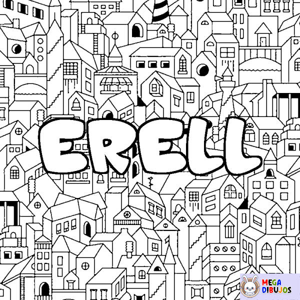 Coloración del nombre ERELL - decorado ciudad