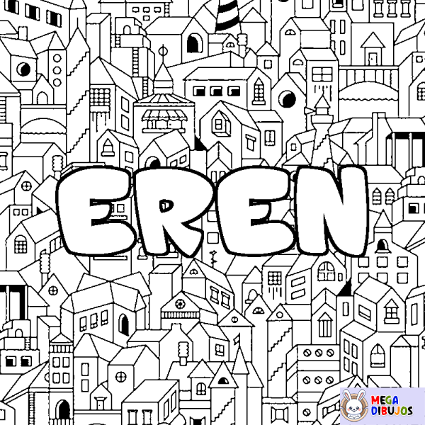 Coloración del nombre EREN - decorado ciudad