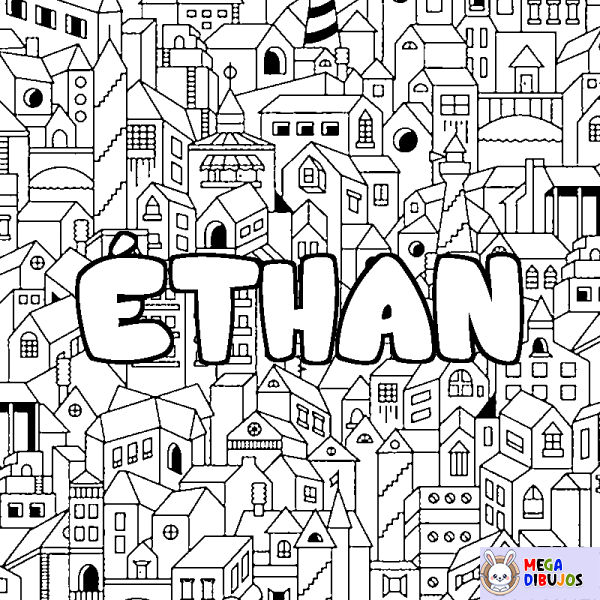 Coloración del nombre &Eacute;THAN - decorado ciudad