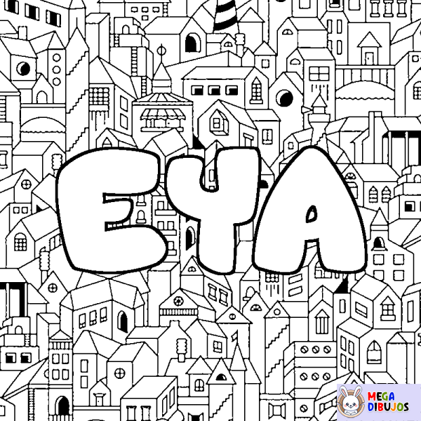 Coloración del nombre EYA - decorado ciudad