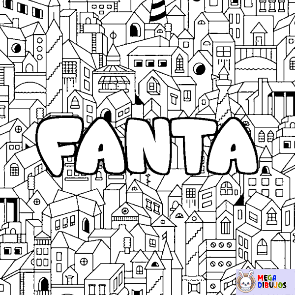 Coloración del nombre FANTA - decorado ciudad