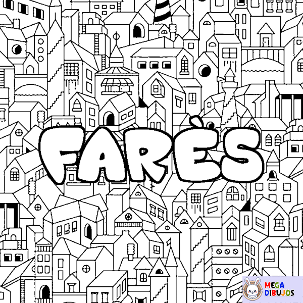 Coloración del nombre FAR&Egrave;S - decorado ciudad