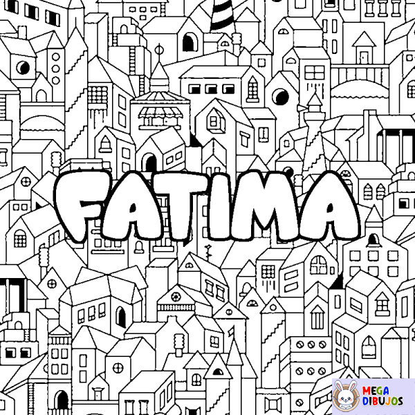 Coloración del nombre FATIMA - decorado ciudad