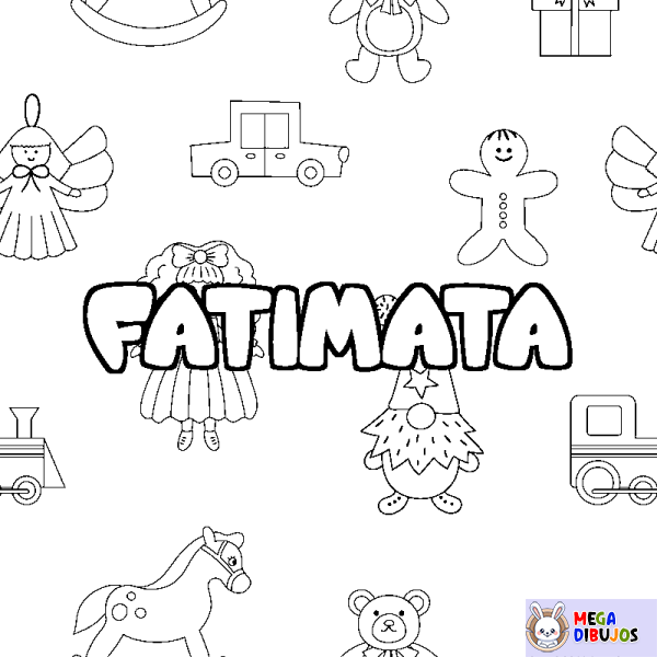 Coloración del nombre FATIMATA - decorado juguetes