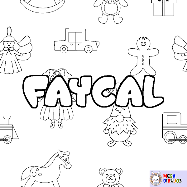 Coloración del nombre FAYCAL - decorado juguetes