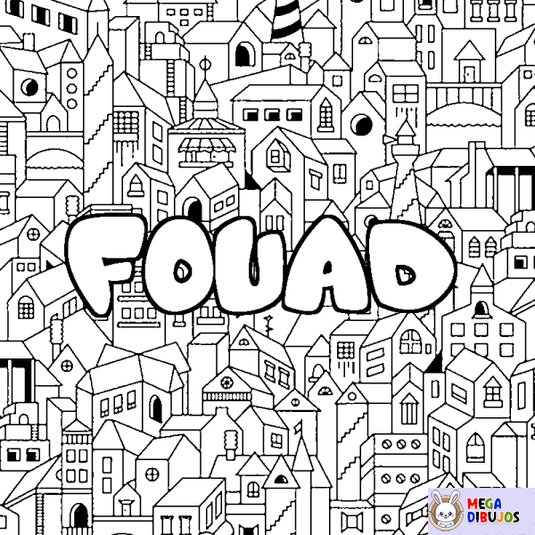 Coloración del nombre FOUAD - decorado ciudad