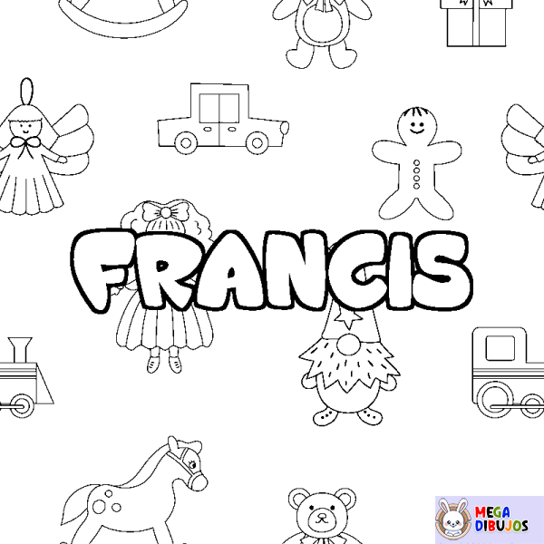 Coloración del nombre FRANCIS - decorado juguetes