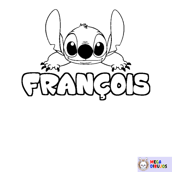 Coloración del nombre FRAN&Ccedil;OIS - decorado Stitch