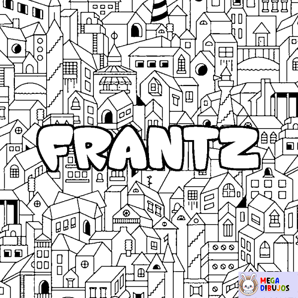 Coloración del nombre FRANTZ - decorado ciudad