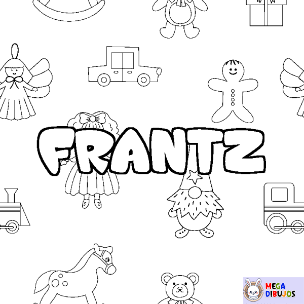 Coloración del nombre FRANTZ - decorado juguetes