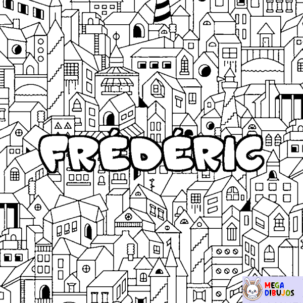 Coloración del nombre FR&Eacute;D&Eacute;RIC - decorado ciudad