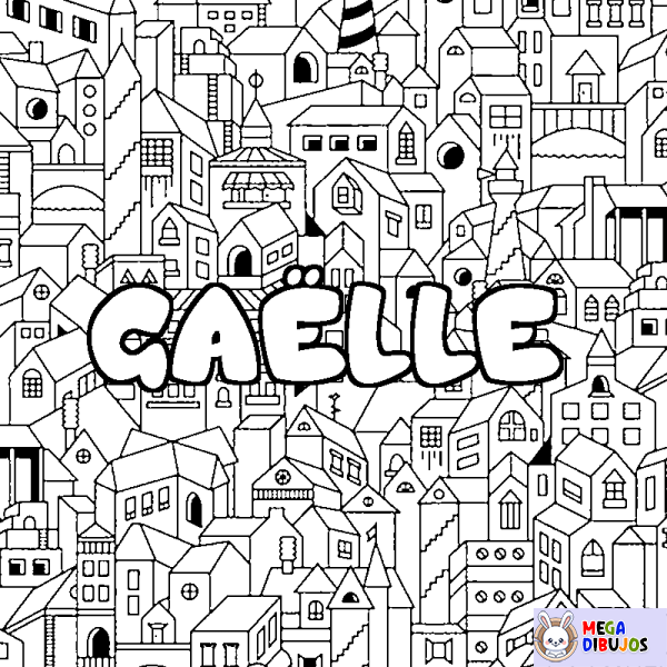 Coloración del nombre GA&Euml;LLE - decorado ciudad