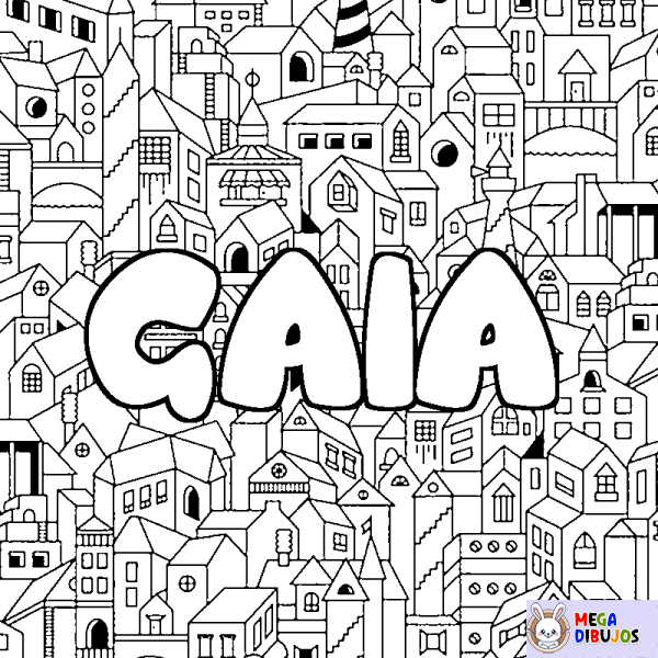 Coloración del nombre GAIA - decorado ciudad