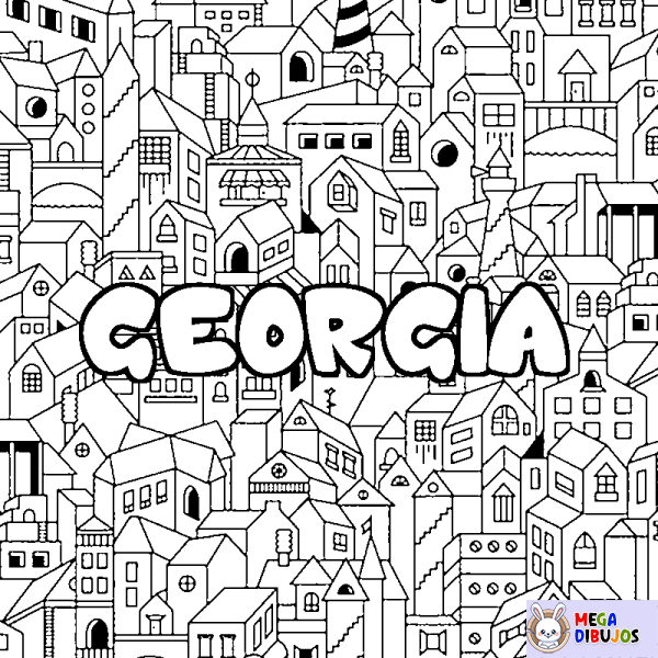 Coloración del nombre GEORGIA - decorado ciudad