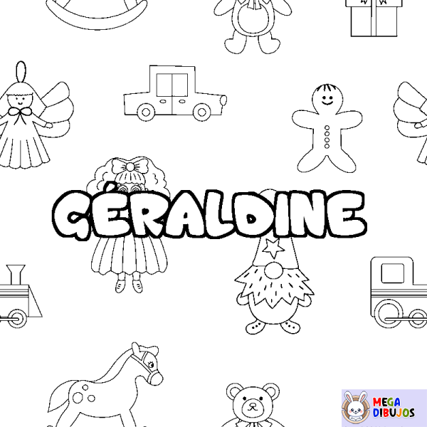 Coloración del nombre G&Eacute;RALDINE - decorado juguetes