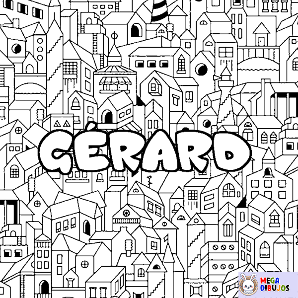 Coloración del nombre G&Eacute;RARD - decorado ciudad