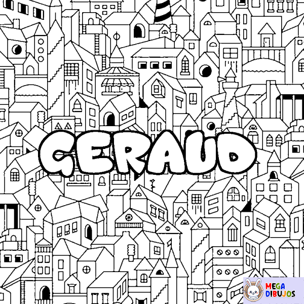 Coloración del nombre GERAUD - decorado ciudad