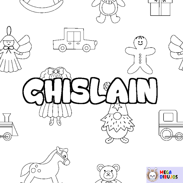 Coloración del nombre GHISLAIN - decorado juguetes