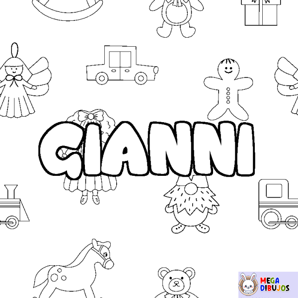 Coloración del nombre GIANNI - decorado juguetes