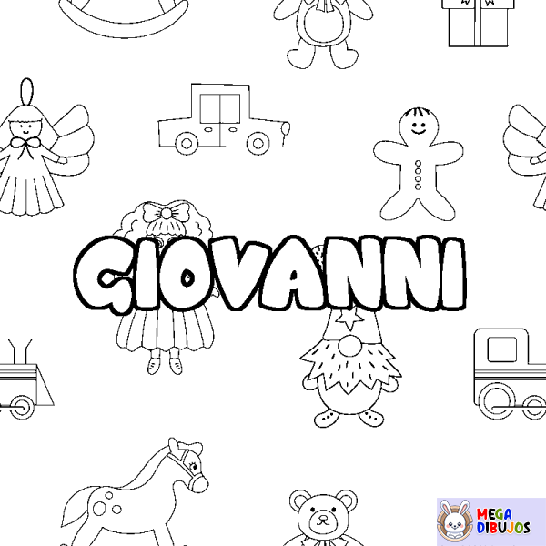 Coloración del nombre GIOVANNI - decorado juguetes