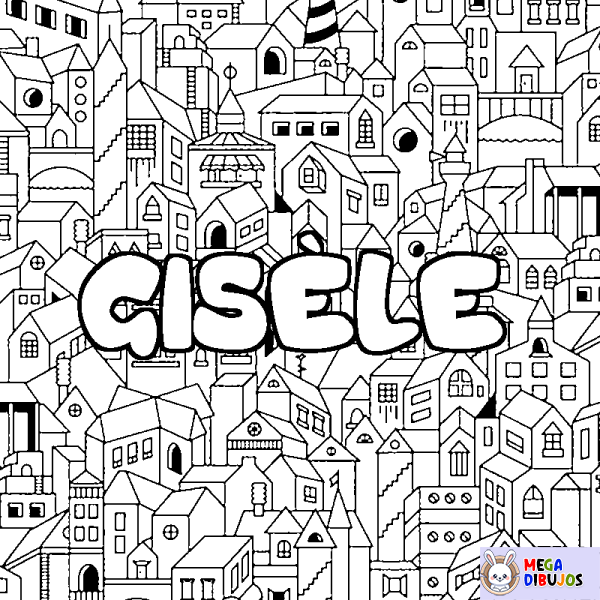 Coloración del nombre GIS&Egrave;LE - decorado ciudad