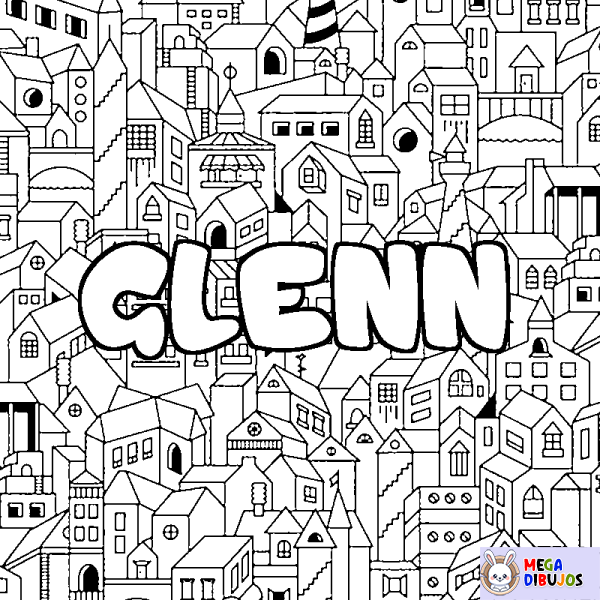 Coloración del nombre GLENN - decorado ciudad