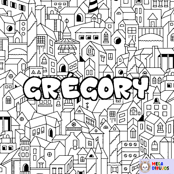 Coloración del nombre GR&Eacute;GORY - decorado ciudad