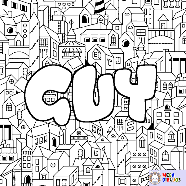 Coloración del nombre GUY - decorado ciudad