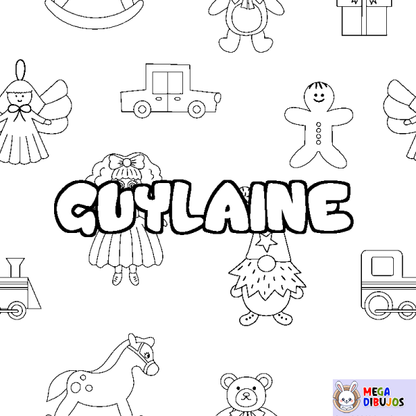 Coloración del nombre GUYLAINE - decorado juguetes