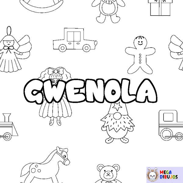 Coloración del nombre GWENOLA - decorado juguetes