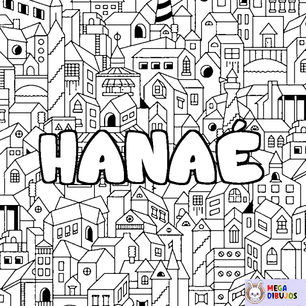 Coloración del nombre HANA&Eacute; - decorado ciudad